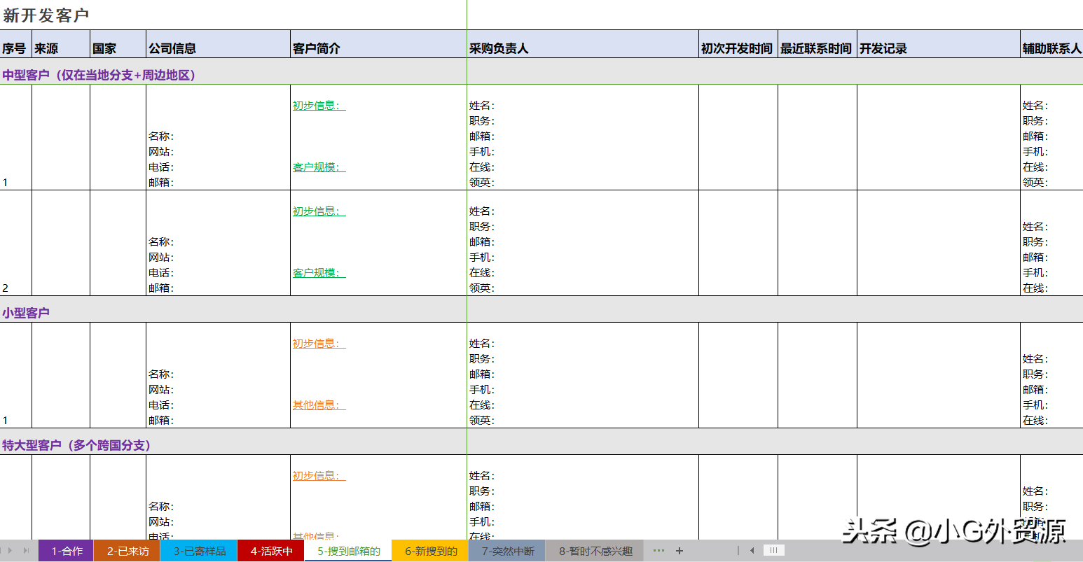 客户管理表格软件(外贸客户管理表格)