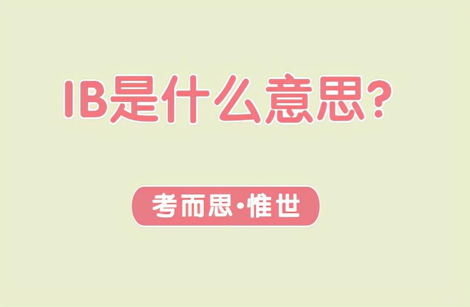 ib课程是什么意思（国际学校ib什么意思）